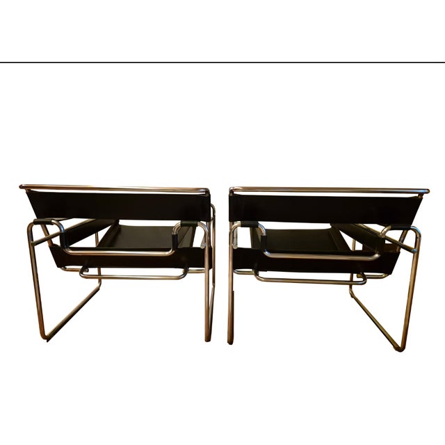 Wassily Chairs by Marcel Breuer for Gavina, 1970s, Set of 2 For Sale - Image 12 of 18