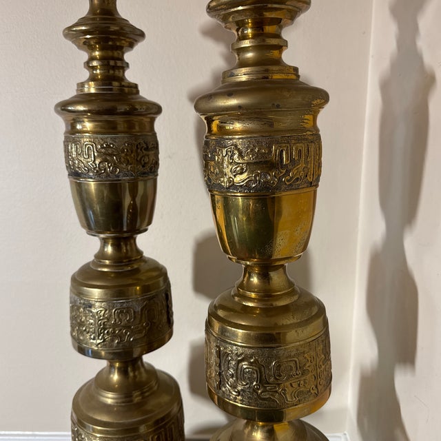1960s 1960s James Mont Style Asian Candlesticks - A Pair For Sale - Image 5 of 9