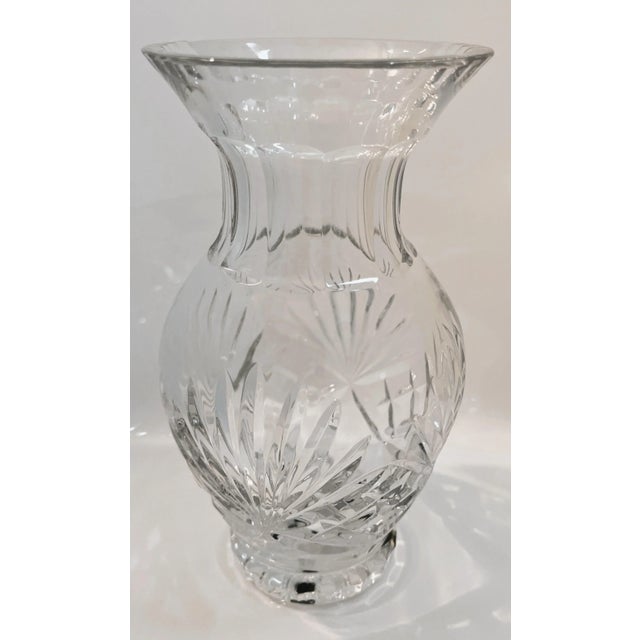 Beautiful signed Rogaska Crystal Vase. There is a small chip in the lip. Made in the Mid 20th Century