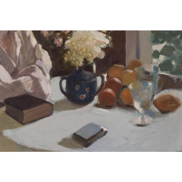 1950s Rafael Griera, Portrait of a Lady at a Window, Oil on Canvas, Framed For Sale - Image 5 of 13