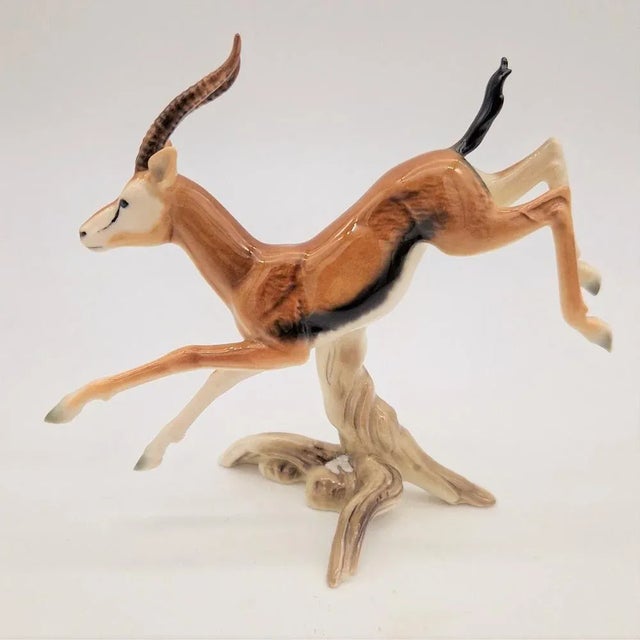 Ceramic Porcelain Gazelle from Göbel, Germany, 1970s For Sale - Image 7 of 7