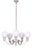 Art Deco Chandelier in Nickel, Steel and Opaline Glass, Czech, 1920s For Sale