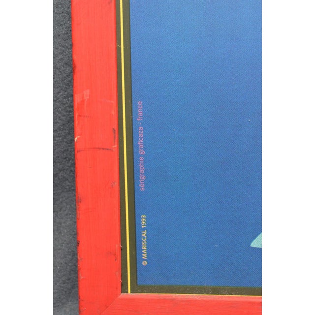 Red Javier Mariscal “Benedictine” Framed Serigraph Poster, France, 1993 For Sale - Image 8 of 8