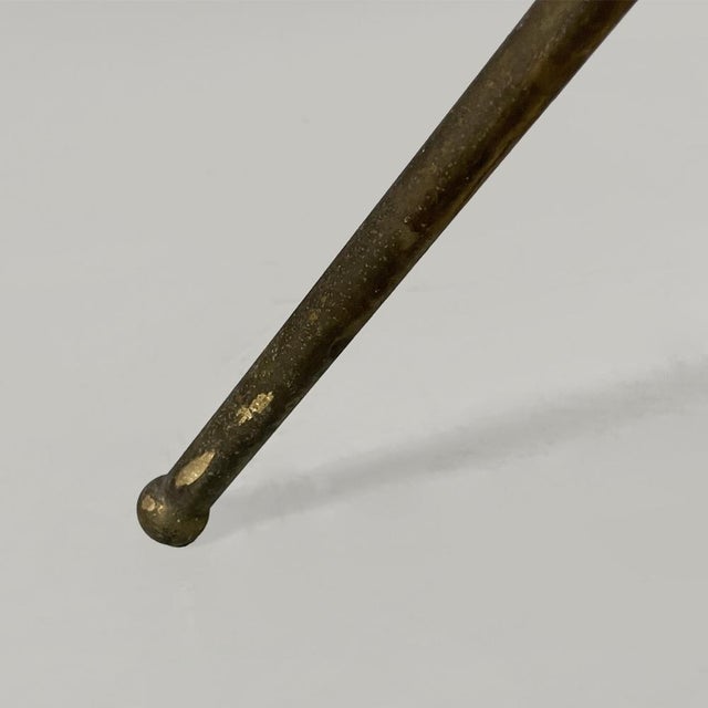 Mid-Century Modern Italian Coffee Table in Brass and Wood Top with Portrait, 1950s For Sale - Image 15 of 16