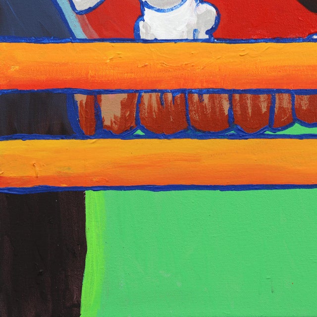 Pow Right in the Kisser - Contemporary Figurative Boxing Art Drenched With Color Original Artwork by Danny Brown For Sale - Image 4 of 9