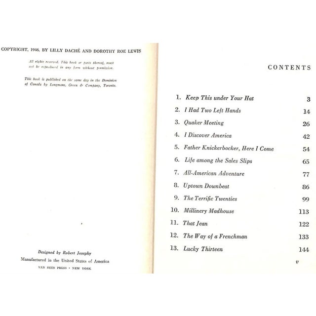 "Talking Through My Hats" 1946 Dache, Lilly (Inscribed) For Sale - Image 4 of 8