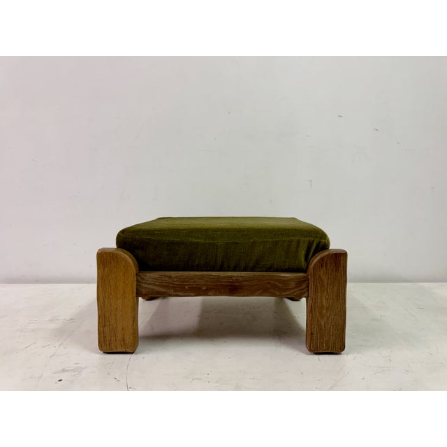 Brutalist Oak Stool or Ottoman by De Puydt, 1960s For Sale - Image 11 of 13