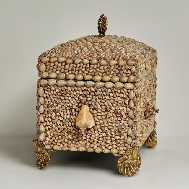Late 20th Century Vintage Seashell Encrusted Box by Maitland Smith For Sale - Image 5 of 11