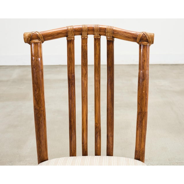 Set of Eight McGuire Organic Modern Rattan Dining Chairs For Sale - Image 12 of 18