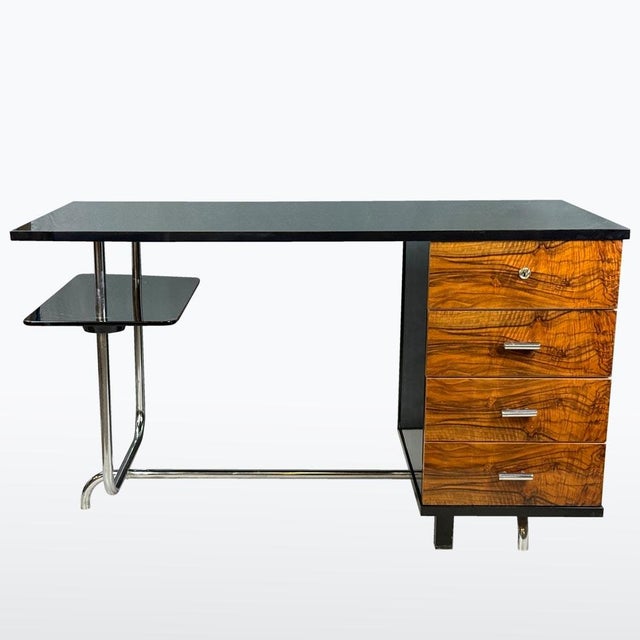 Art Deco Model H-180 Writing Desk by Jindřich Halabala, 1930s For Sale - Image 4 of 12