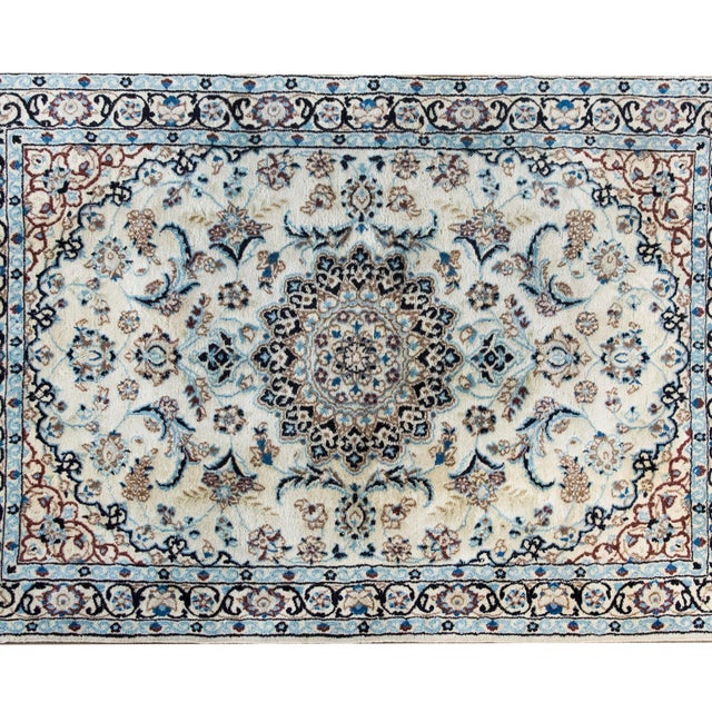 Vintage Persian Naein Rug For Sale In Chicago - Image 6 of 16