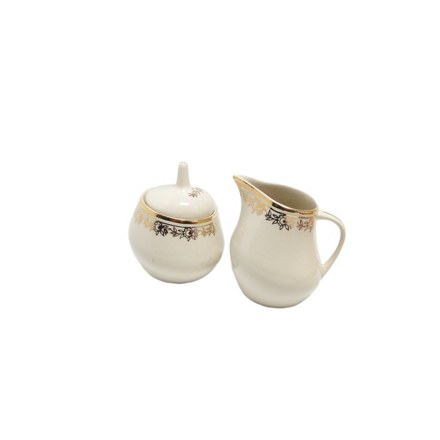 Art Deco Sugar Bowl and Milk Jug from Tułowice, Poland, 1950s, Set of 2 For Sale - Image 6 of 6