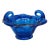 Italian Blown Glass Cobalt Blue Flower Candy Dish Bowl For Sale