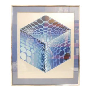 1960s Op Art Numbered Screenprint by Victor Vasarely For Sale
