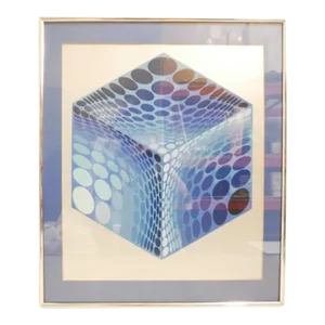 1960s Op Art Numbered Screenprint by Victor Vasarely