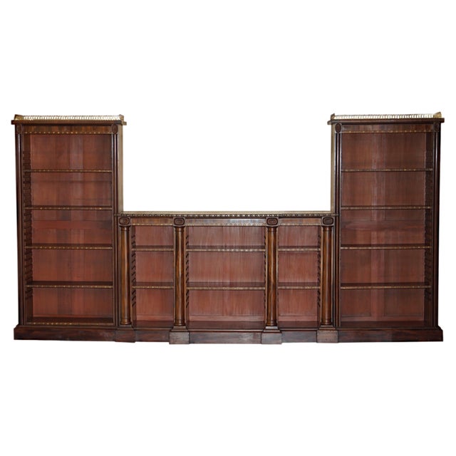 Large Antique William IV Library Bookcase, 1830s For Sale