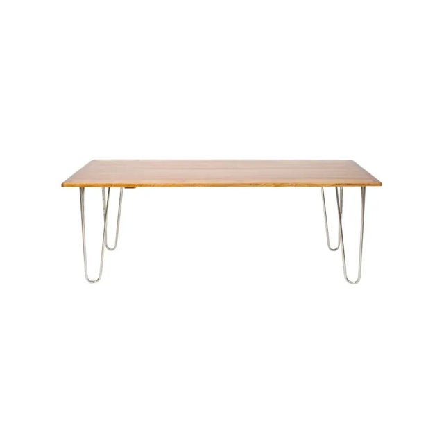 Contemporary Steel Tube Loop Dining Table in Cherry by Artur Drozd For Sale - Image 3 of 3