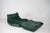Ligne Roset Togo Lounge Chair and Pouf in Dark Mint Velvet by Michel Ducaroy for Ligne Roset, 1973, Set of 2 For Sale - Image 4 of 18