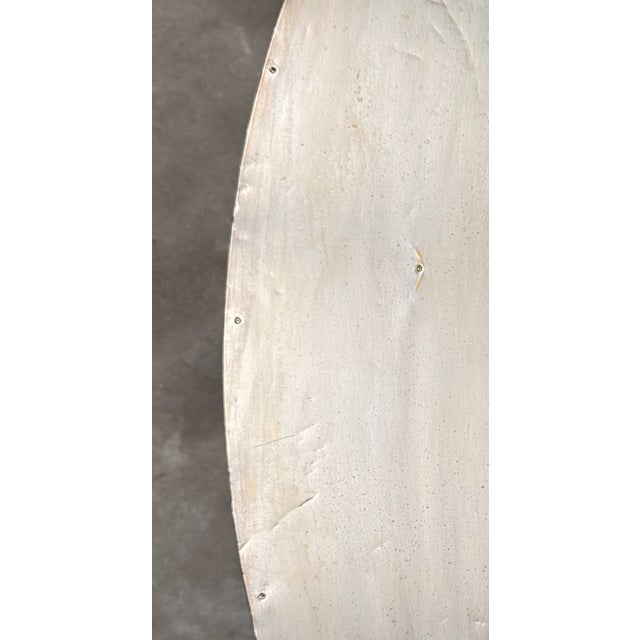 Demi-Lune Console in Driftwood Finish With Metal Top For Sale - Image 11 of 11