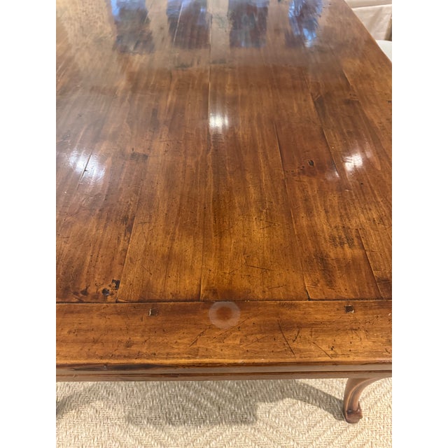 Late 20th Century French Regence Provincial-Style Walnut Draw Leaf Table For Sale - Image 11 of 12