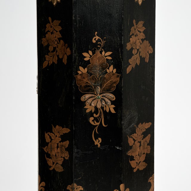 Chinoiserie Pair of Antique English Chinoiserie Pedestals For Sale - Image 3 of 11