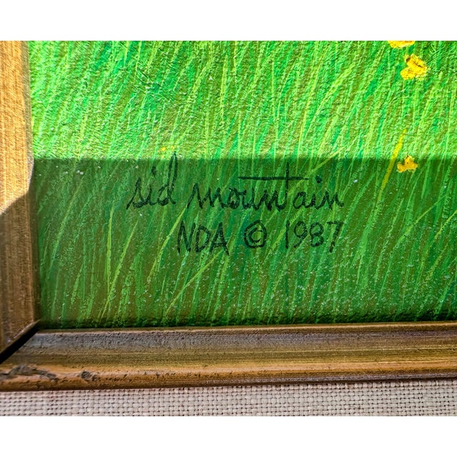 1980s Original Signed Sid Mountain 'Ohio Spring' Oil Painting, Framed For Sale In Denver - Image 6 of 9