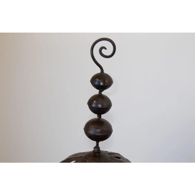 1980s 1980s Outdoor Moroccan Hurricane Metal Candle Lantern For Sale - Image 5 of 13