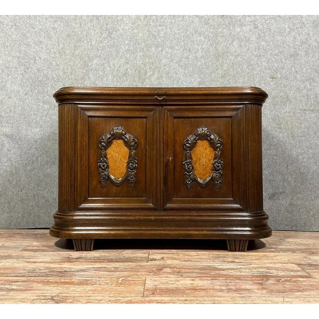 Art Nouveau Sideboard in Oak and Magnifying Glass, 1890s For Sale - Image 9 of 9