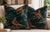 Mid-Century Modern Mulberry Home Game Show Teal Velvet Pheasant Pillows - A 22" Pair For Sale - Image 3 of 5