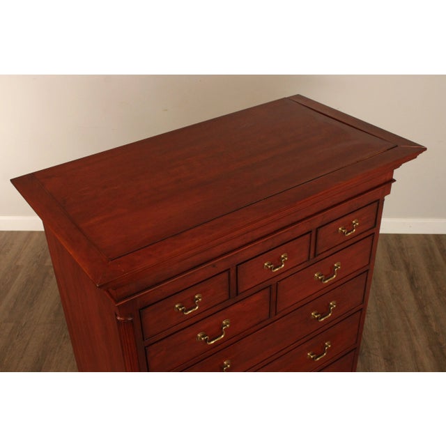 Early 21st Century Henkel Harris Chippendale Style Cherry High Chest of Drawers For Sale In Philadelphia - Image 6 of 13