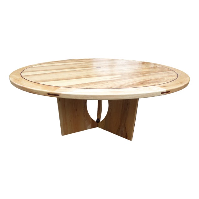 Dining Tbl. In Olive Ash Regal and Rare - With Walnut Embellishments by RichardGentryDesigns For Sale