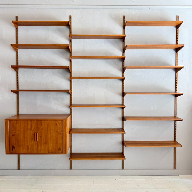 Large Danish Teak Modular Wall System from FM Møbler, 1960s For Sale - Image 16 of 16