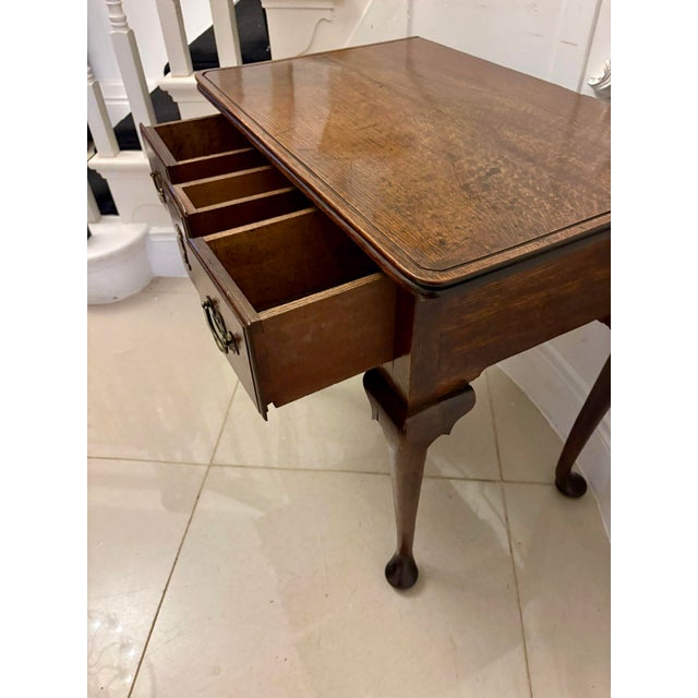 Antique Victorian Georgian Style Oak Lowboy, 1860 For Sale - Image 9 of 11