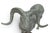 Metal Large Leaping Bighorn Sheep Ram Verdigris Patina Metal Sculpture For Sale - Image 7 of 13