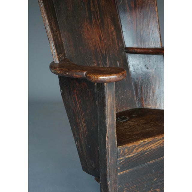 Antique Georgian Welsh Pine Lambing Chair, 1820s For Sale - Image 12 of 18