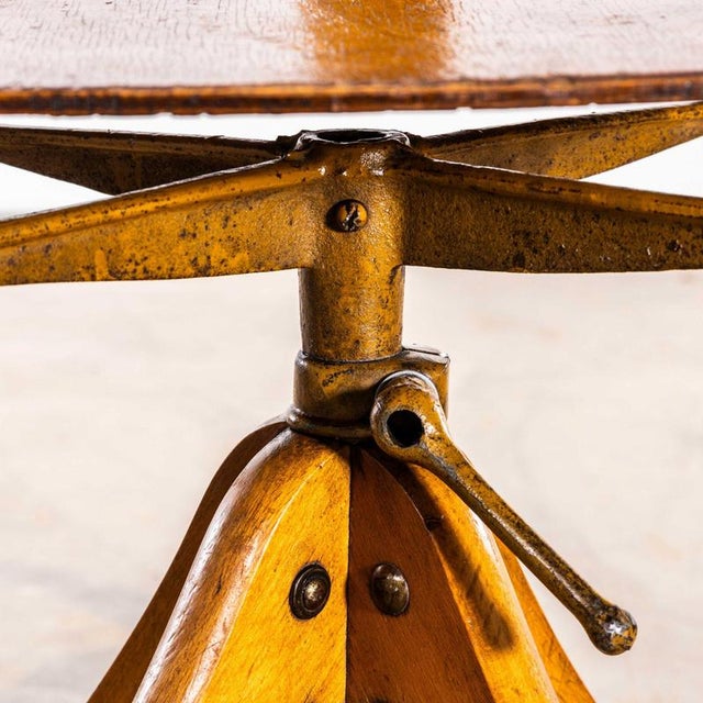 Wood Swivel Desk Chair Sprung Seat by Giroflex, 1950s For Sale - Image 7 of 11