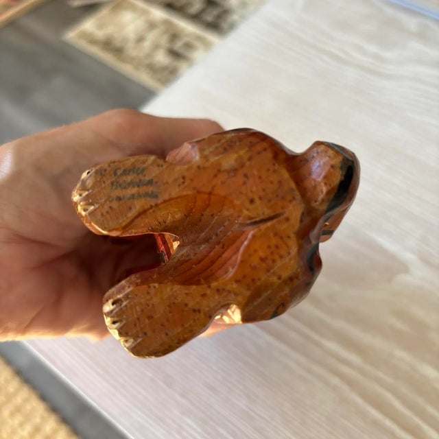 Carter Hoffman Rare Princeton UniversityTiger Wooden Hand Carved and Painted Mascot 1950’s Rare For Sale - Image 10 of 11