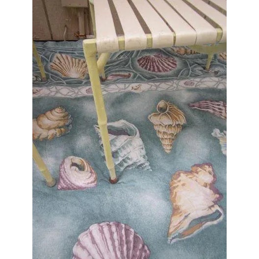 1980s Vintage Faux Bamboo Cast Aluminum Outdoor Glasstop Dining Table & 4 Chairs For Sale - Image 5 of 12