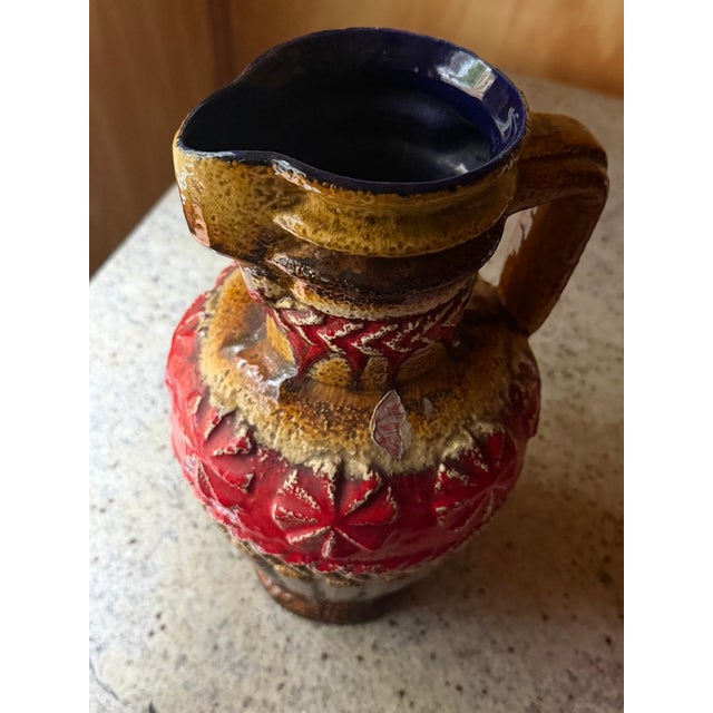 Ceramic Vintage West German Fat Lava Vase, 1960 For Sale - Image 7 of 18