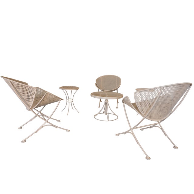 An exceptional Salterini “Radar” lounge set, attributed to Maurizio Tempestini, dating from the late 1950s to early 1960s....