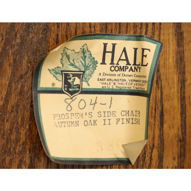 Hale Mid 20th Century Solid Oak Windsor Dining Side Chairs - Pair C For Sale - Image 10 of 11