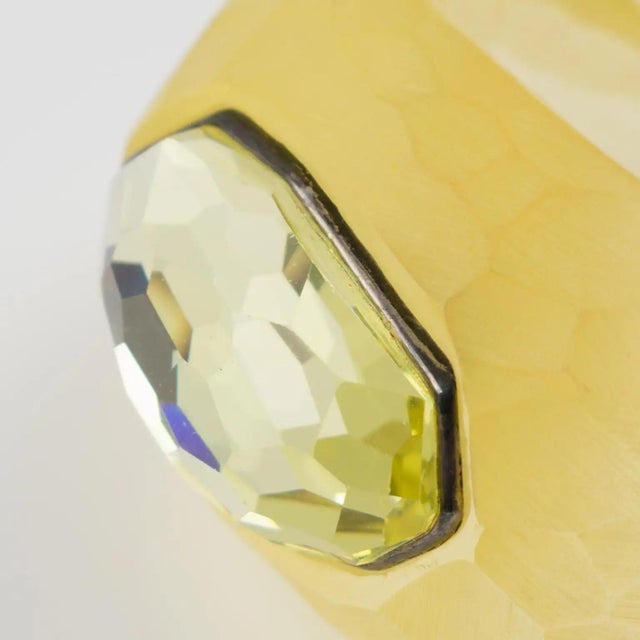 Swarovski Daniel Swarovski Paris Lucite Cuff Bracelet with Massive Cut Rhinestone For Sale - Image 4 of 15