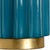 Teal crackled glaze ceramic with gold leaf accents 27.5h x 5w x 5d Shade Dimensions: top(15) bottom(16) side(10)