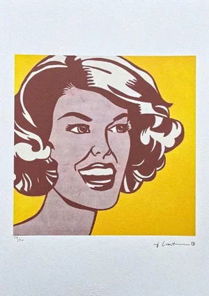 After Roy Lichtenstein, " Head Red and Yellow", 1990s, Silk-Screen
