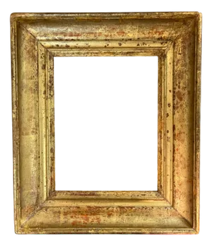 19th Century Golden Wooden Frame