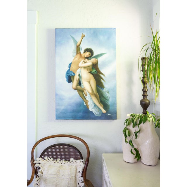 This is a hand-painted oil on linen master's study of William-Adolphe Bouguereau’s 1895 masterpiece, "The Abduction of...
