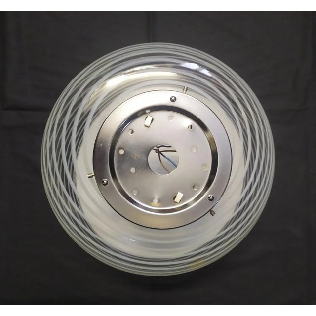 Large Wall Light Glass attributed to Leucos, Murano, 1970s For Sale - Image 4 of 7