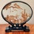 Beautiful midcentury one-of-a-kind handmade Chinese cork diorama in a black lacquer shadow box. A very detailed Asian...