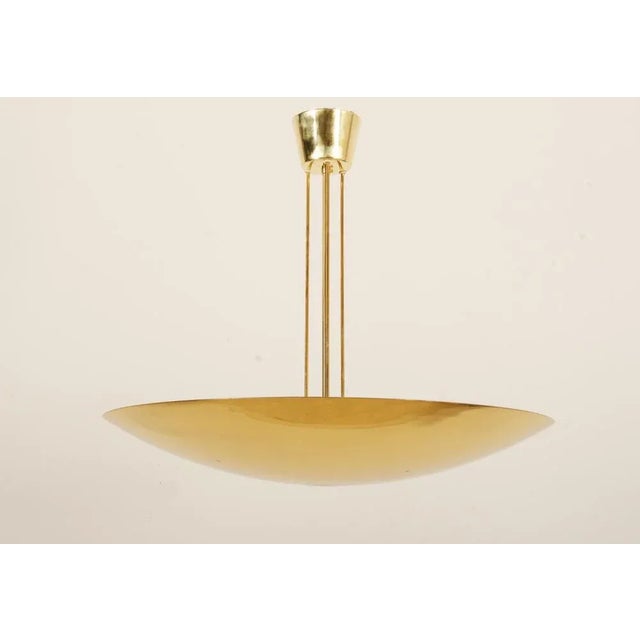 1960s Large Brass Uplight Dome Pendant Light by J. T. Kalmar for Kalmar, 1968 For Sale - Image 5 of 12