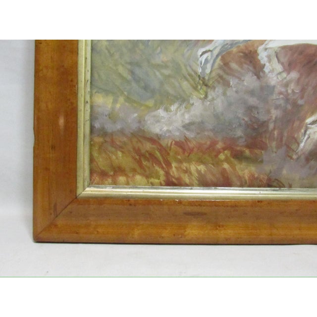 English Antique English Watercolor of a Setter and Pointer Dog For Sale - Image 3 of 18